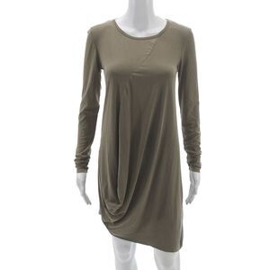 Zara Women Shift Dress Multicolor Long Sleeve Round Neck Modal Size S